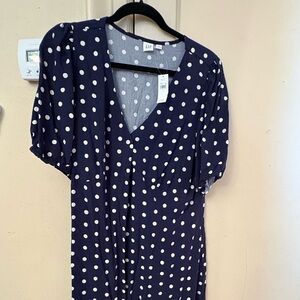 GAP Navy Polka Dot Dress